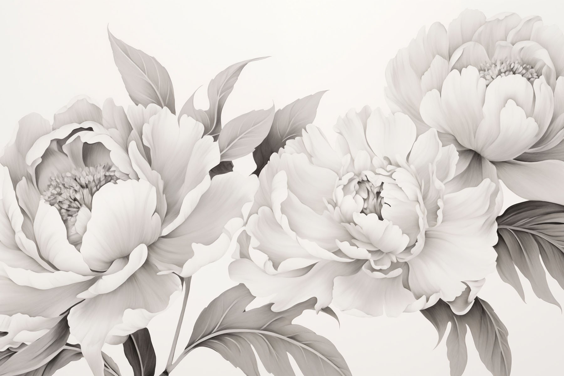 Floral beauty in monochrome elegance