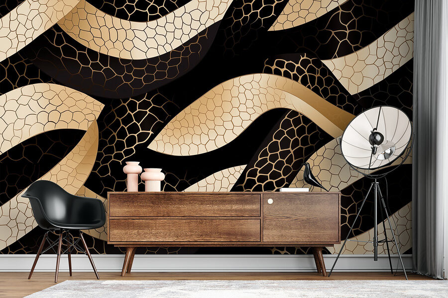 Abstract pattern with flowing shapes. Abstract pattern with flowing shapes.