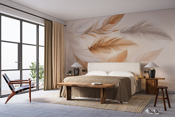 Wall murals Group of feathers in different colors (SKU: w08968) Wall murals Wall murals Group of feathers in different colors (SKU: w08968)