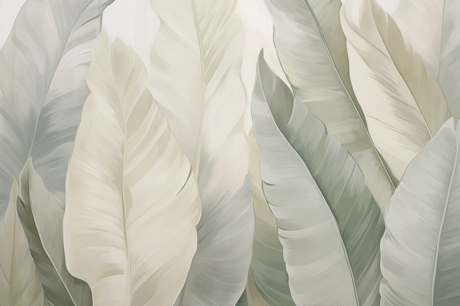 Soft green leaves in gentle layers