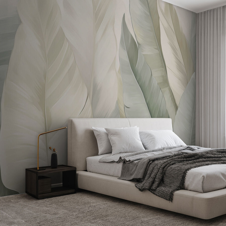 Soft green leaves in gentle layers