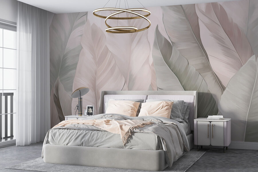 Soft hues in textured foliage patterns