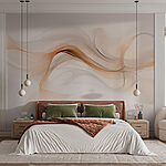 White and brown smoke Wall mural White and brown smoke