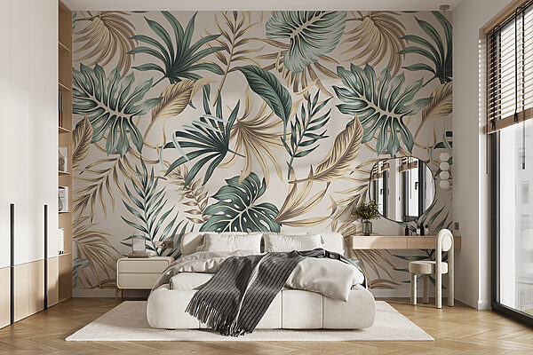 Pattern of leaves on a white background u51888pib1r 600x400 - Pattern of leaves on a white background