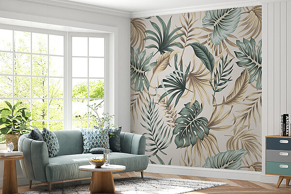 Pattern of leaves on a white background u51888pig20r 600x400 - Pattern of leaves on a white background