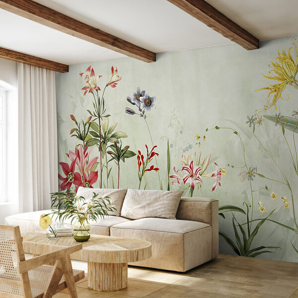Vibrant flowers in soft green hues. Vibrant flowers in soft green hues.