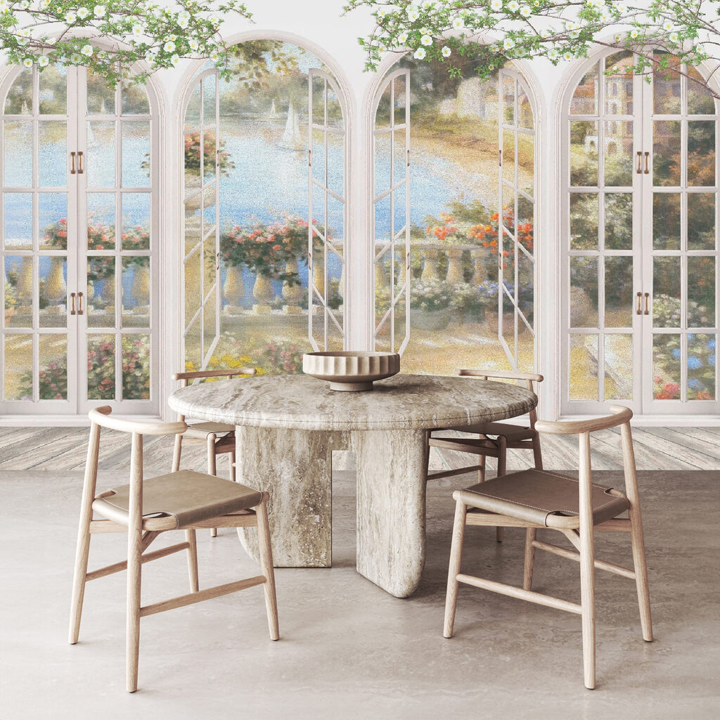 Wall mural of a garden with a view of a balcony u21592piq1ms 1024x1024 - Wall mural of a garden with a view of a balcony
