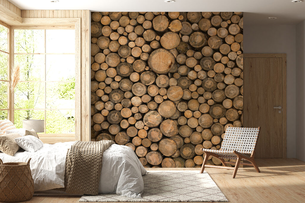 Group of round logs Group of round logs