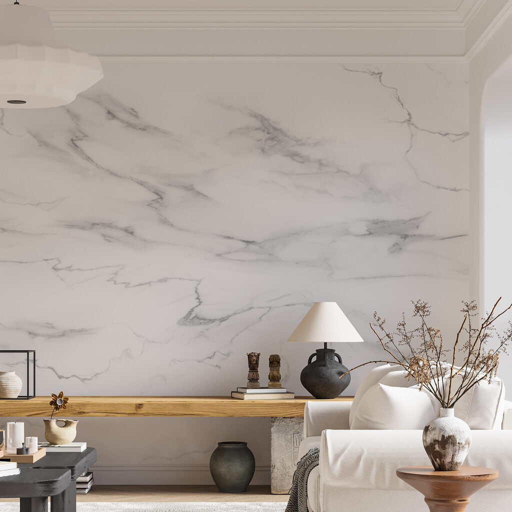 White marble with black veins