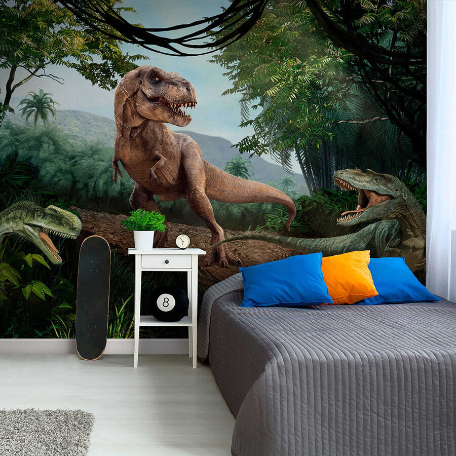Wall murals Dinosaur in a forest - Image 5