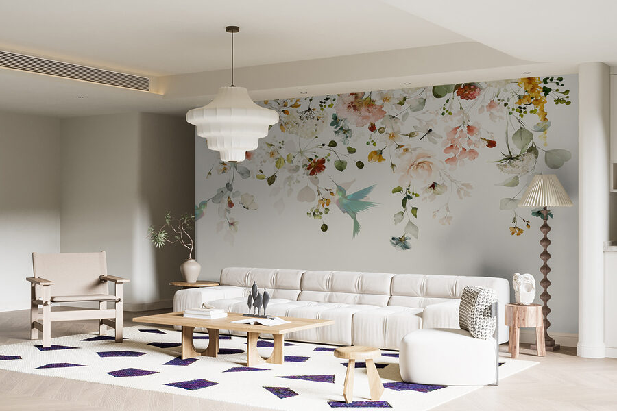 Wall murals Bird flying in a garden - Image 2