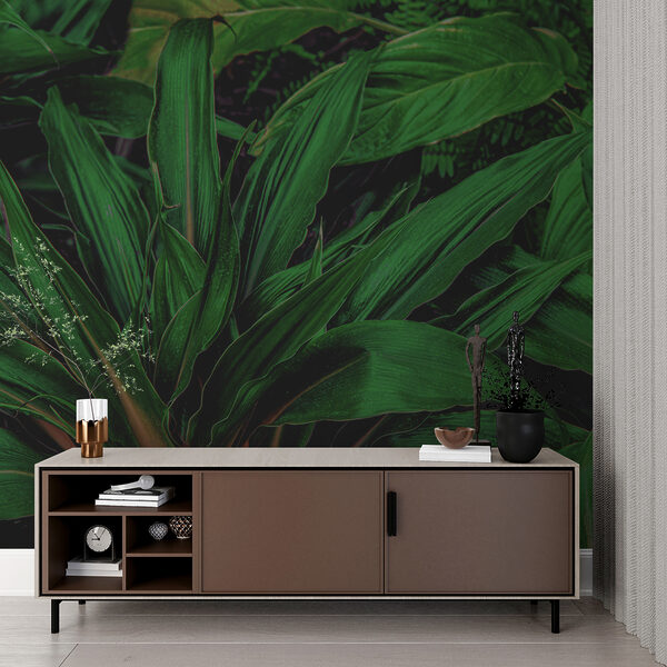 Lush tropical leaves in vibrant green Lush tropical leaves in vibrant green