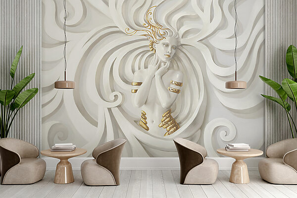Swirling Elegance in Mythical Embrace Swirling Elegance in Mythical Embrace