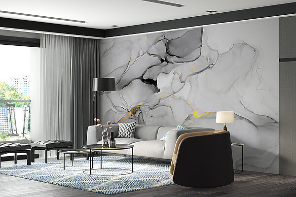 Abstract marbling in black and white. Abstract marbling in black and white.