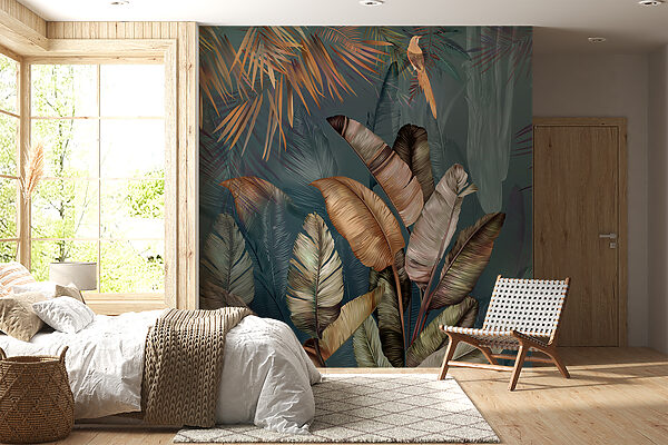 Painting of a bird and a plant Painting of a bird and a plant