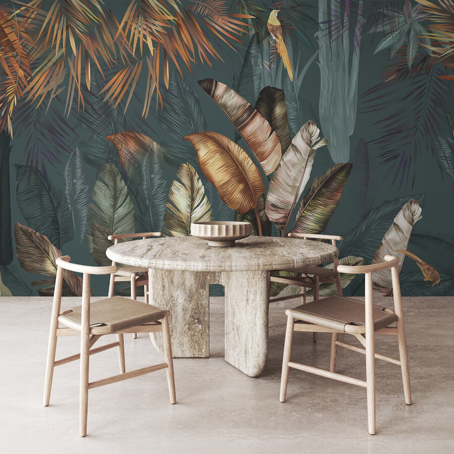 Wall murals Painting of a bird and a plant - Image 9