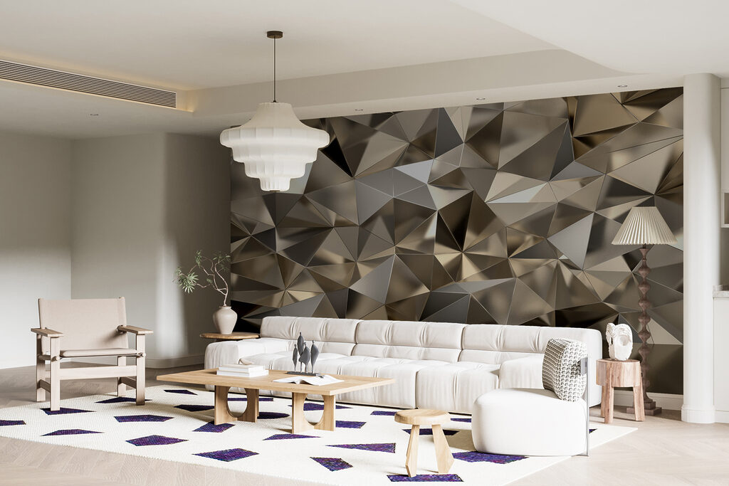 Textured geometric pattern in neutral tones
