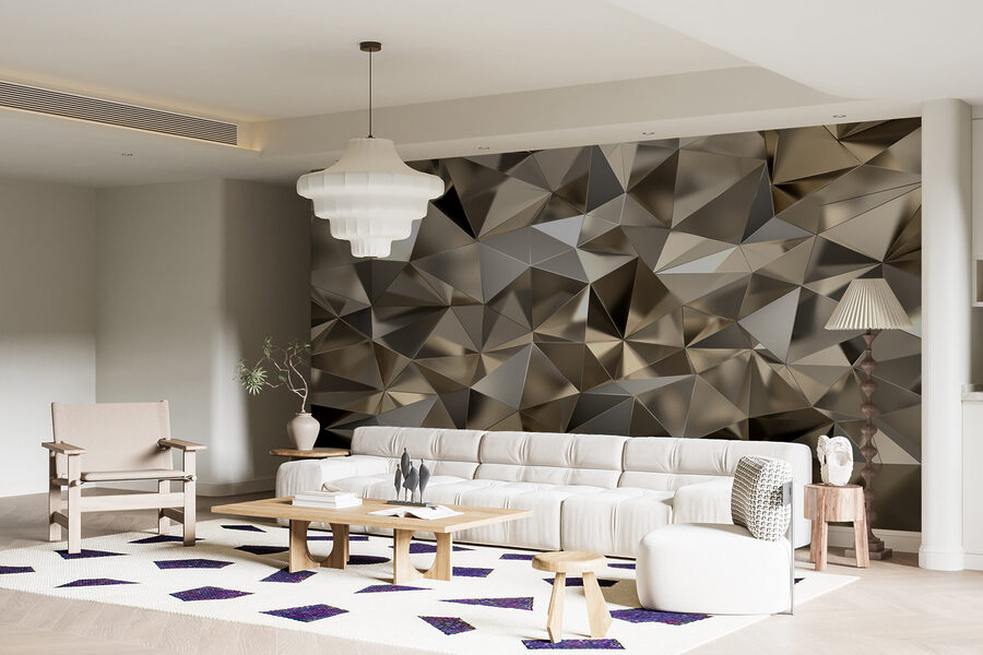 Textured geometric pattern in neutral tones.