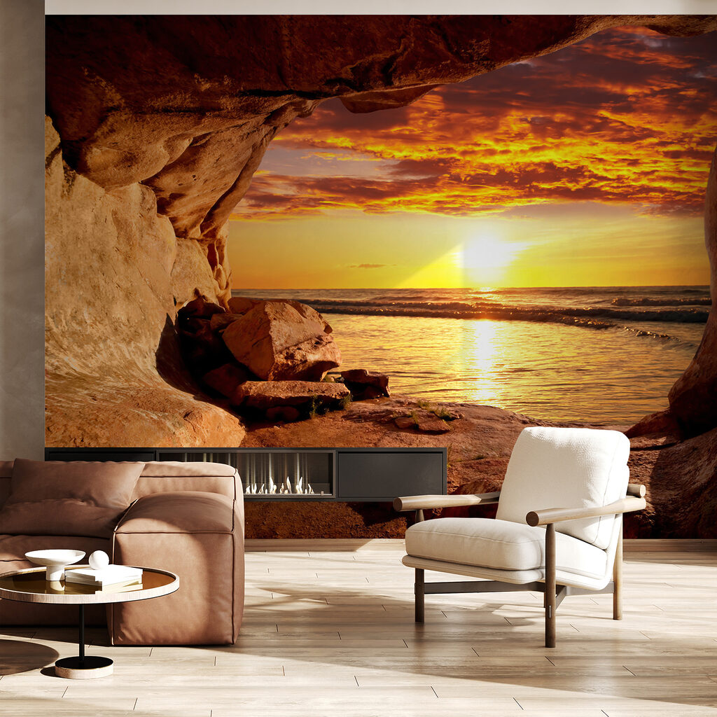 Sunset over a body of water Sunset over a body of water