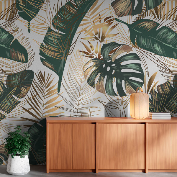 Lush Tropical Leaves in Elegant Design Lush Tropical Leaves in Elegant Design