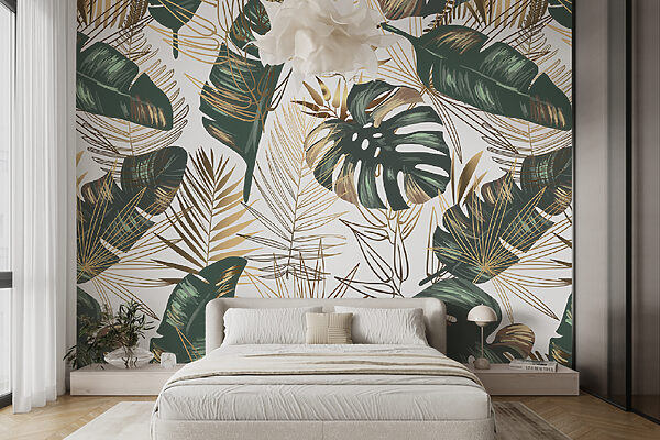 Lush Tropical Leaves in Elegant Design Lush Tropical Leaves in Elegant Design