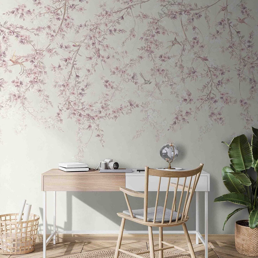 Wall murals Painting of birds on a tree branch - Image 3