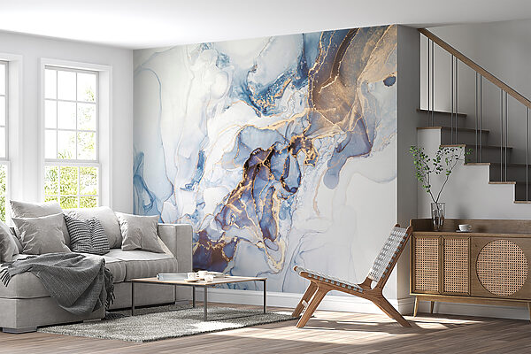 Soft blue and white abstract art. Soft blue and white abstract art.