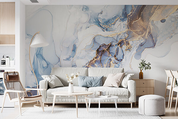 Soft blue and white abstract art. Soft blue and white abstract art.