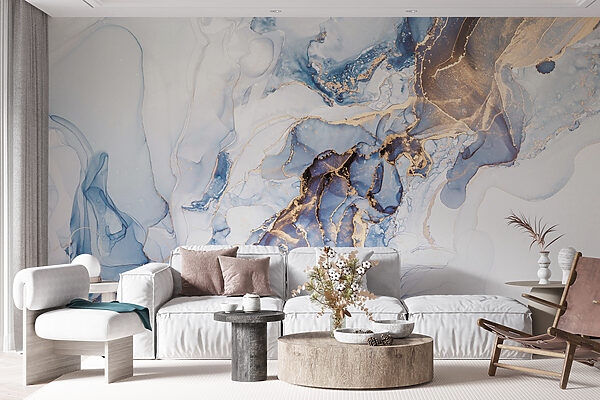 Soft blue and white abstract art. Soft blue and white abstract art.