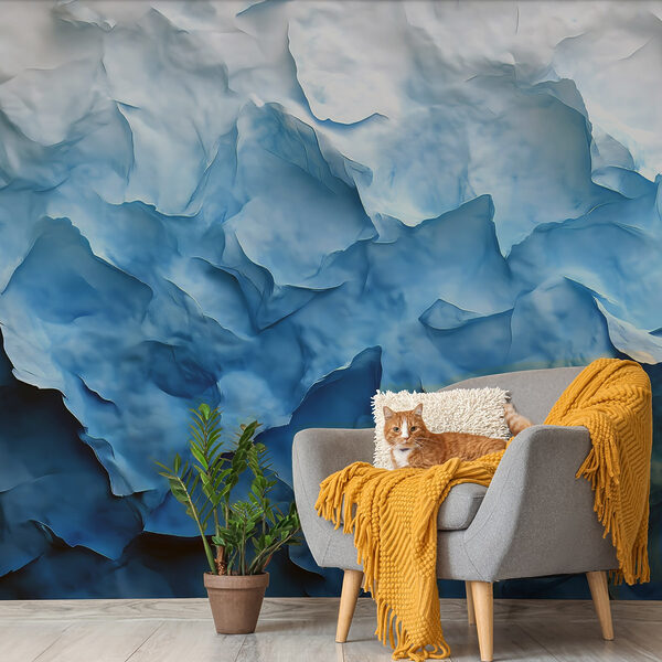 Mountains of textured icy hues. Mountains of textured icy hues.