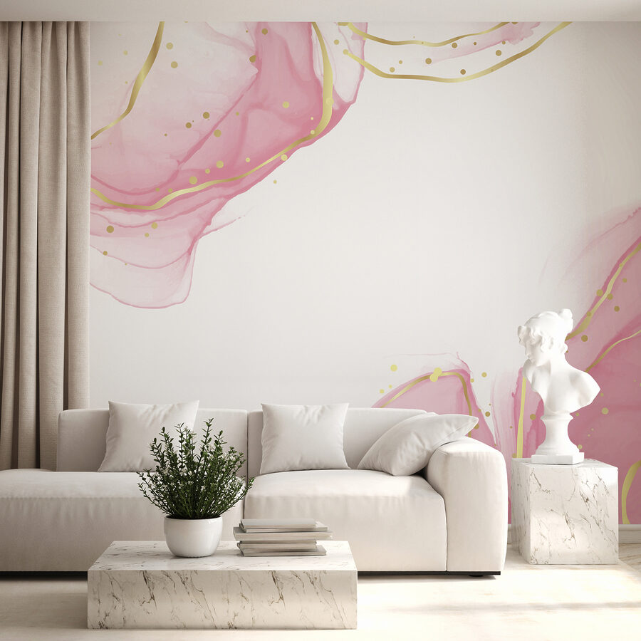 Pink swirls with speckled accents. Pink swirls with speckled accents.