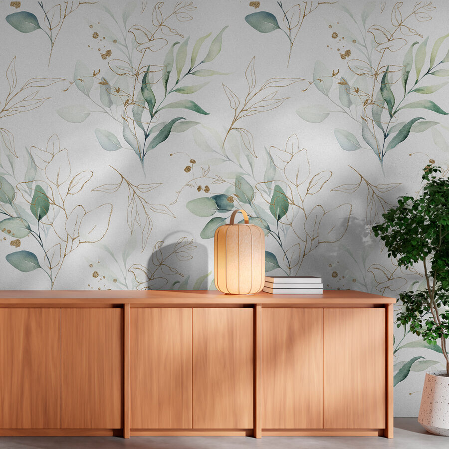 Wall murals Pattern of leaves and berries - Image 7