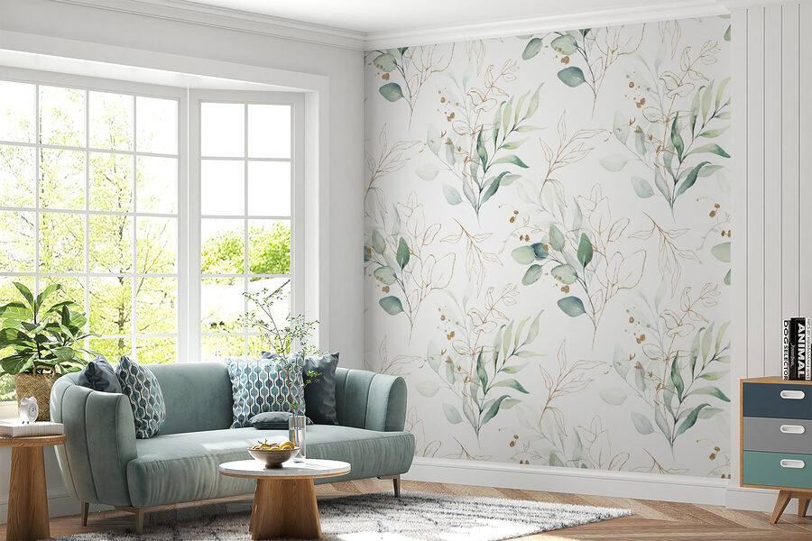 Wall murals Pattern of leaves and berries - Image 8