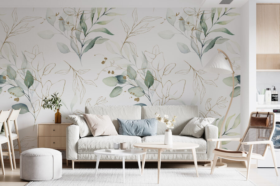 Wall murals Pattern of leaves and berries - Image 9