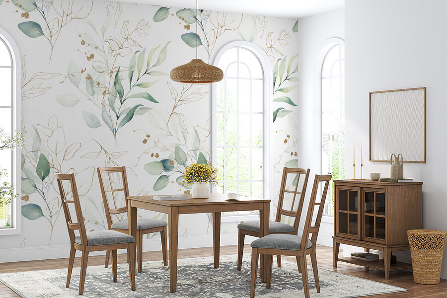 Wall murals Pattern of leaves and berries - Image 10