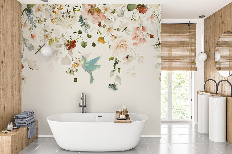 Wall murals Bird flying in a garden - Image 5