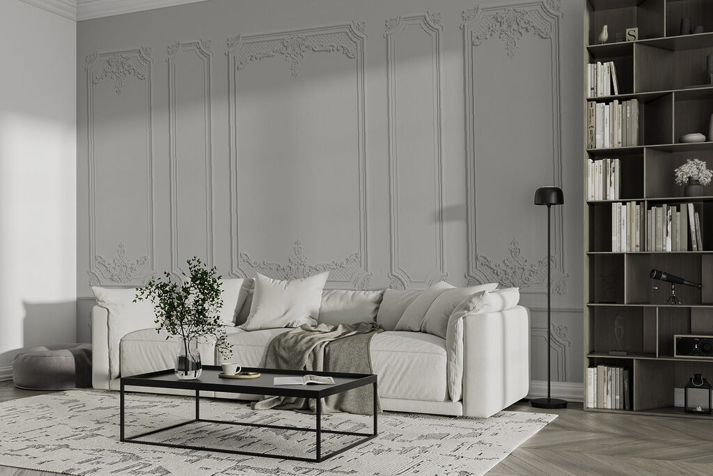 Wall with white walls Wall with white walls