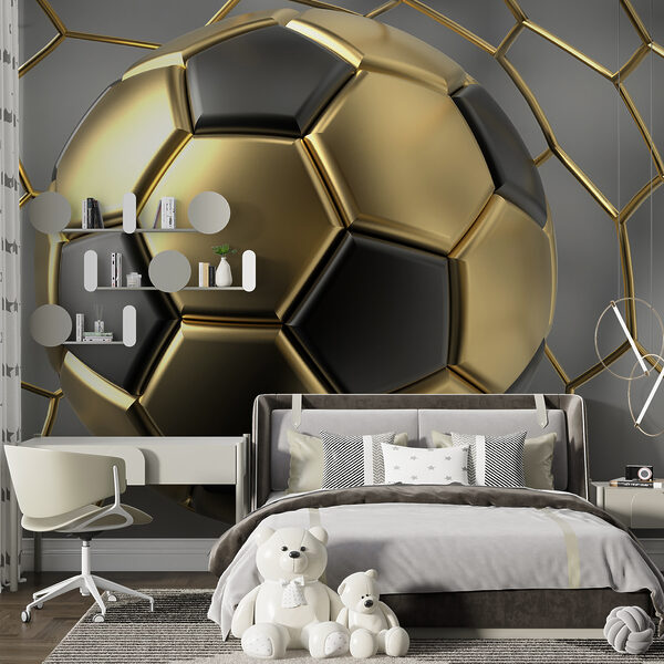 Soccer dreams in metallic hues. Soccer dreams in metallic hues.
