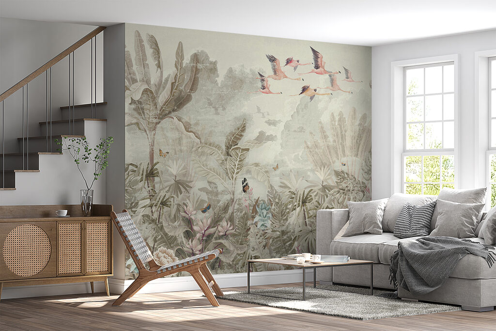 u73561pig7mr 1024x683 - Mural of birds flying over a forest