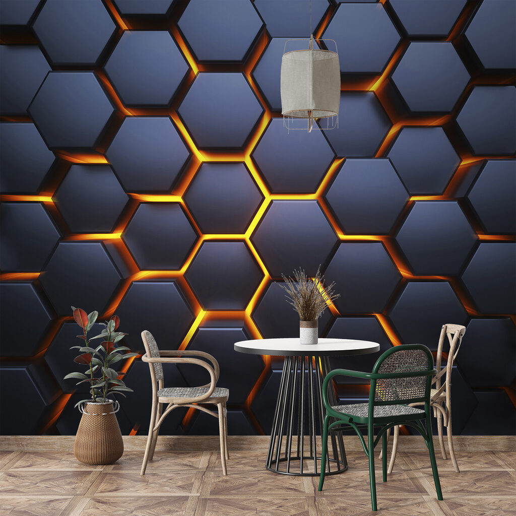 Black hexagons with orange lights u93570piq6ms 1024x1024 - Black hexagons with orange lights