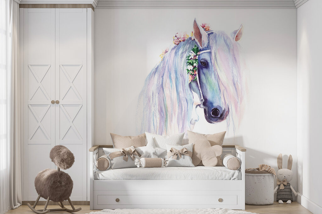 Watercolor of a horse with flowers on its head u93591pir11mr 1024x683 - Watercolor of a horse with flowers on its head
