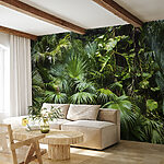 Wall mural Group of green leaves