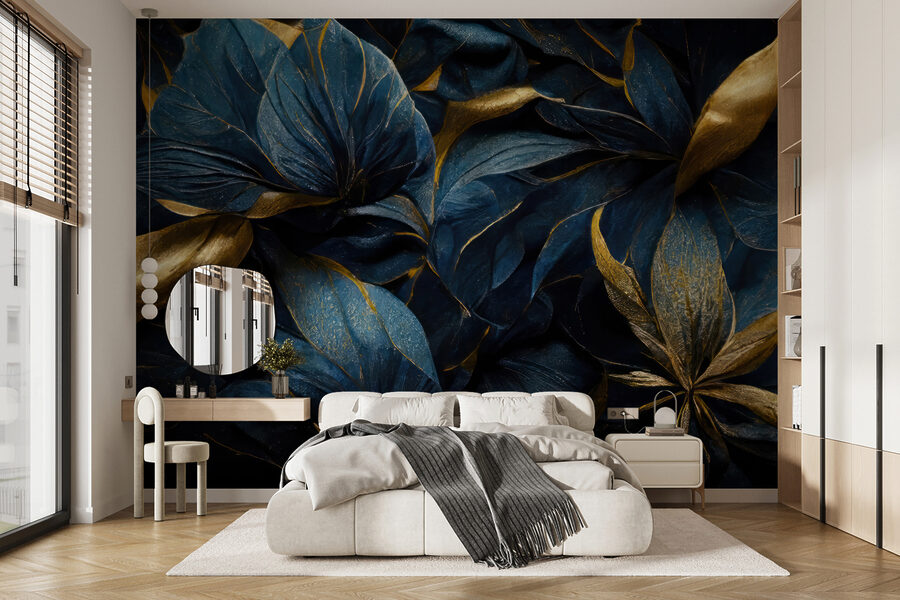 Wall murals Elegant leaves in vibrant hues. - Image 4