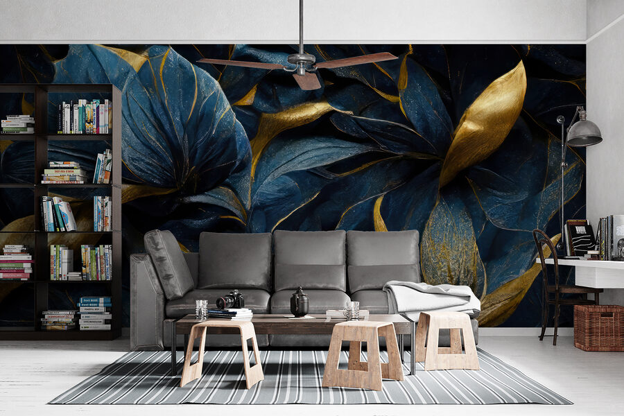 Wall murals Elegant leaves in vibrant hues. - Image 7