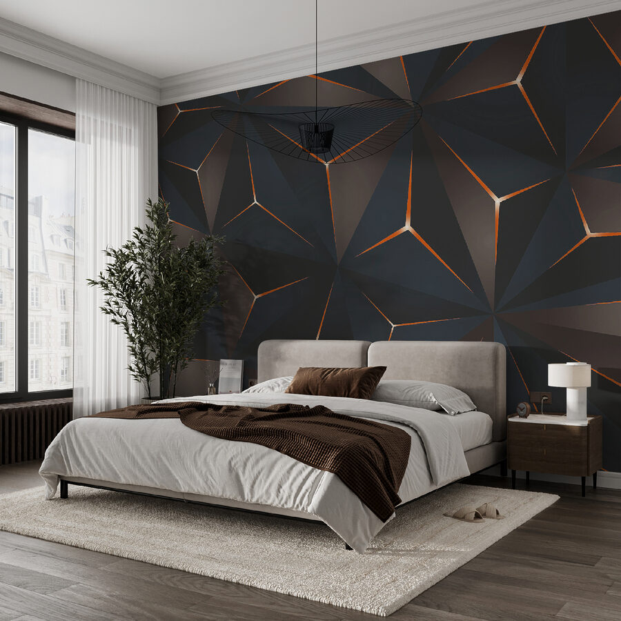 Black and orange triangle pattern
