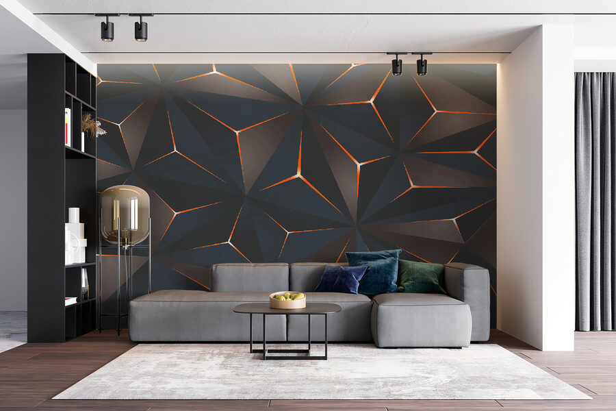 Black and orange triangle pattern