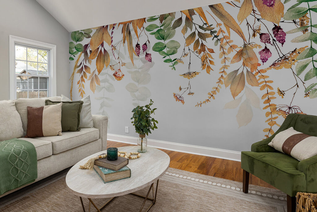 Botanical elegance on a white background Botanical elegance on a white background