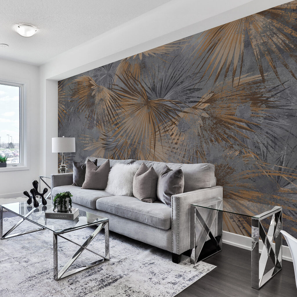 Wallpaper with palm leaves Wallpaper with palm leaves