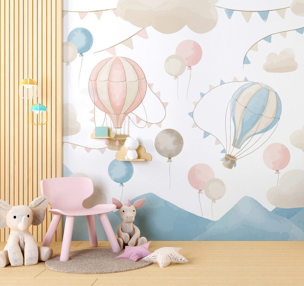 Group of hot air balloons