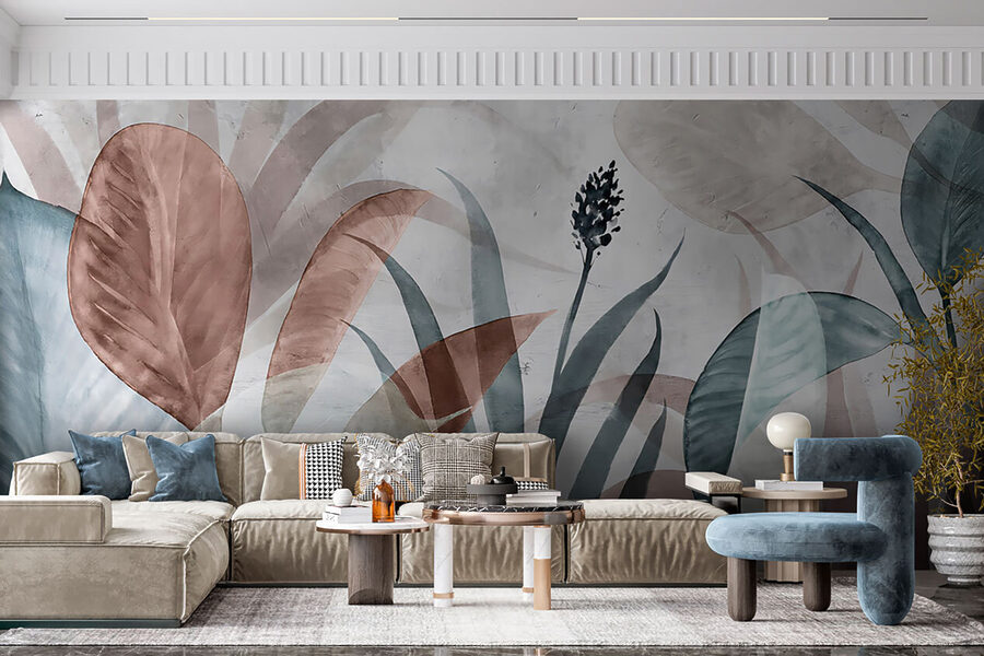 Serene foliage in soft pastels. Serene foliage in soft pastels.